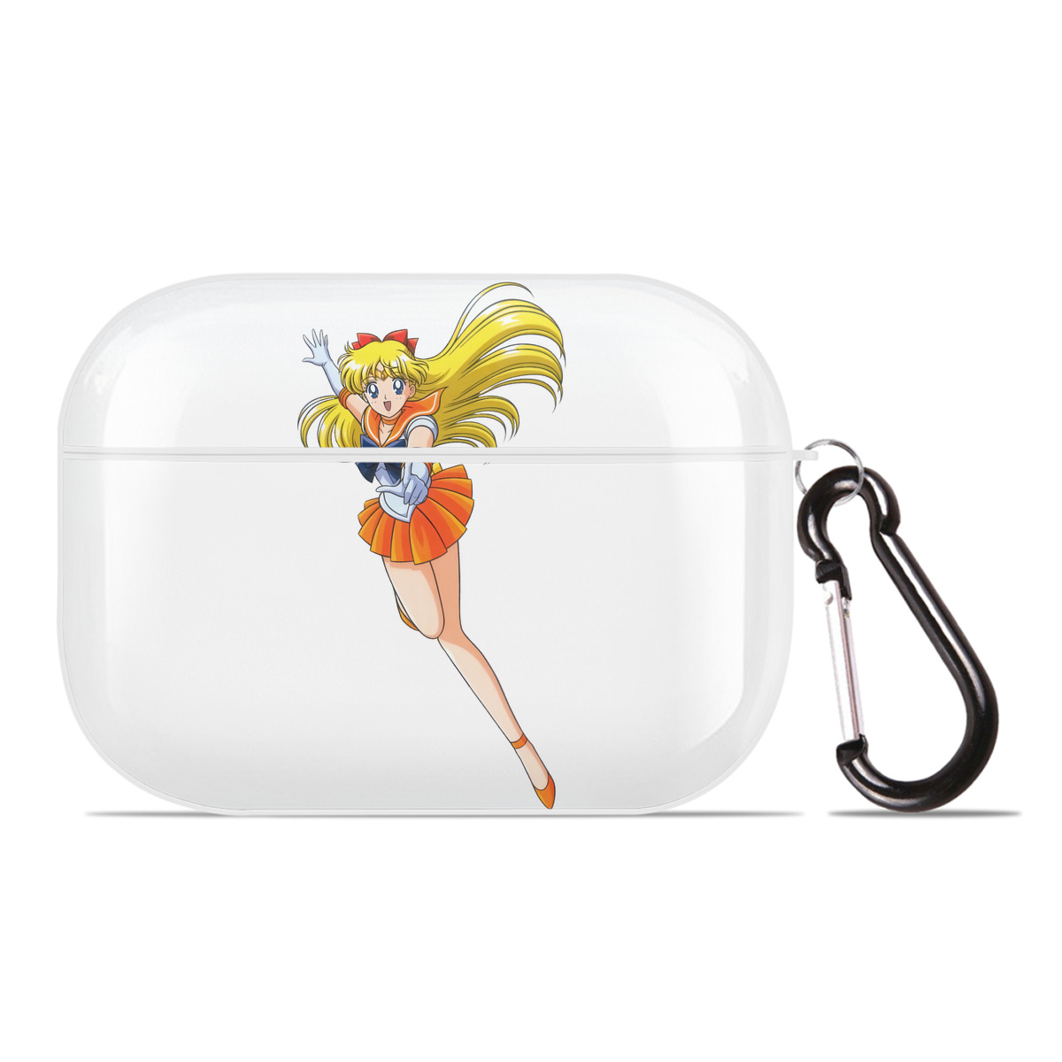 （画像用） 美少女戦士セーラームーン 愛野 美奈子 あいの みなこ Sailor Moon Aino Minako 【AirPods Pro用】ハードシェル保護ケース 耐衝撃・防指紋・カラビナ付き商品仕様