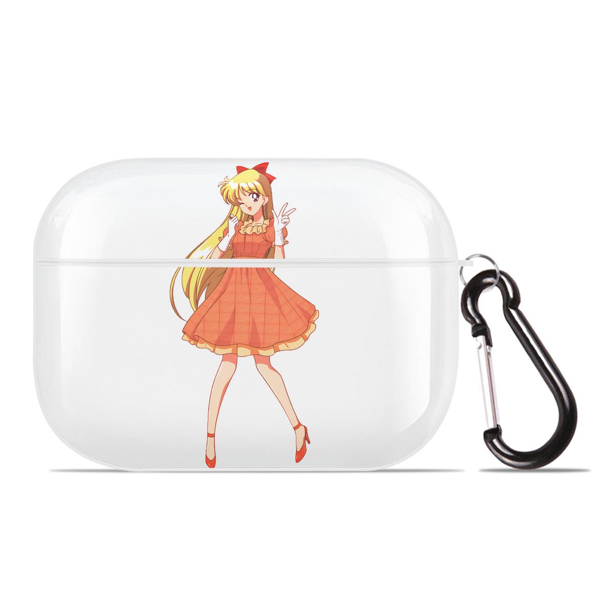 （画像用） 美少女戦士セーラームーン 愛野 美奈子 あいの みなこ Sailor Moon Aino Minako 【AirPods Pro用】ハードシェル保護ケース 耐衝撃・防指紋・カラビナ付き商品仕様