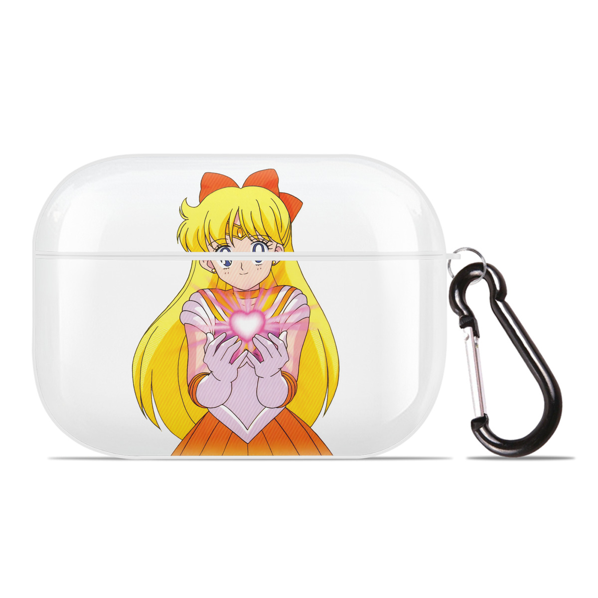 （画像用） 美少女戦士セーラームーン 愛野 美奈子 あいの みなこ Sailor Moon Aino Minako 【AirPods Pro用】ハードシェル保護ケース 耐衝撃・防指紋・カラビナ付き商品仕様