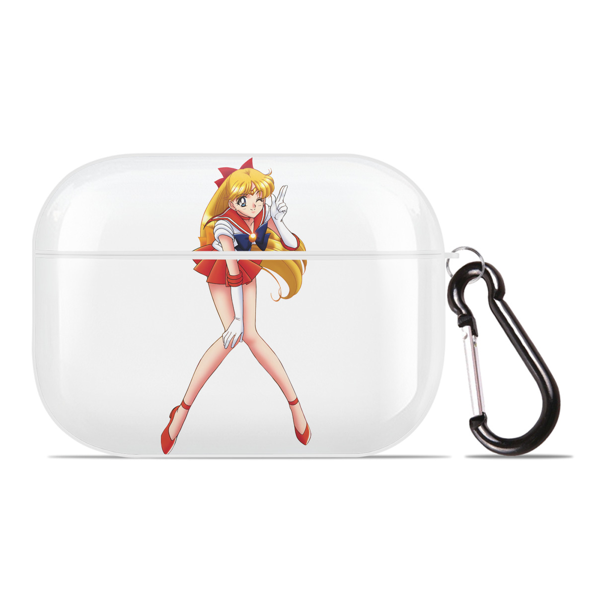 （画像用） 美少女戦士セーラームーン 愛野 美奈子 あいの みなこ Sailor Moon Aino Minako 【AirPods Pro用】ハードシェル保護ケース 耐衝撃・防指紋・カラビナ付き商品仕様