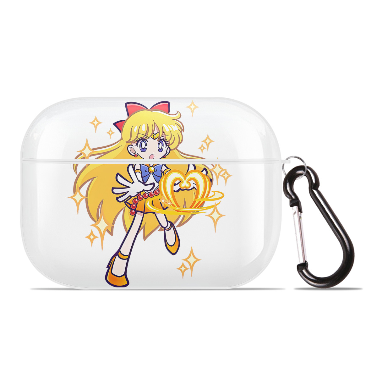 （画像用） 美少女戦士セーラームーン 愛野 美奈子 あいの みなこ Sailor Moon Aino Minako 【AirPods Pro用】ハードシェル保護ケース 耐衝撃・防指紋・カラビナ付き商品仕様