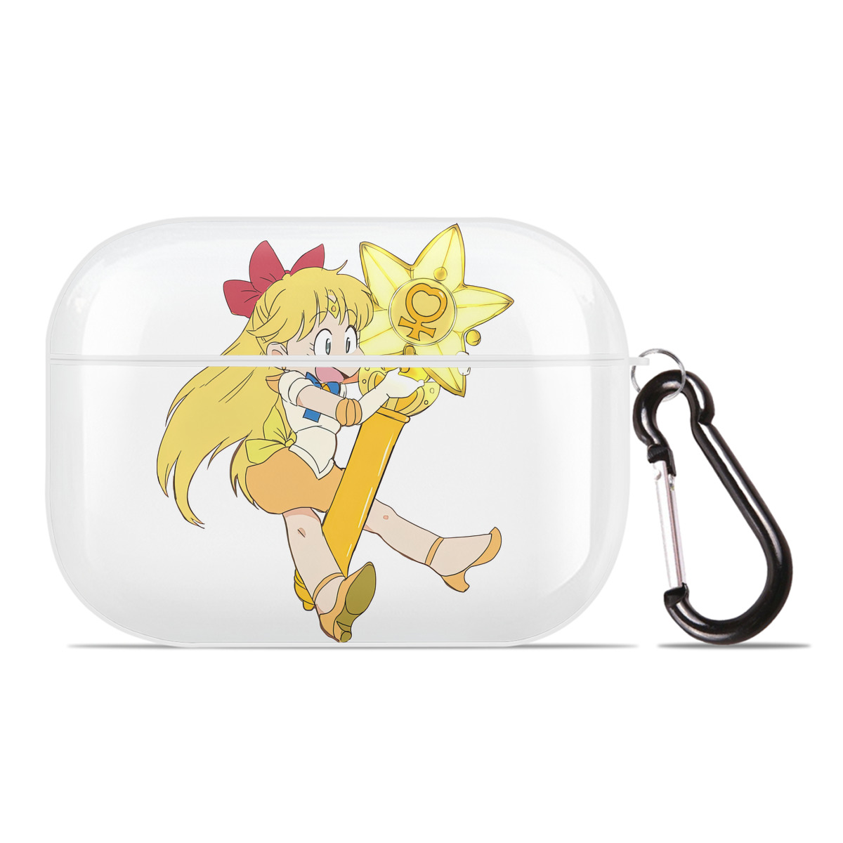 （画像用） 美少女戦士セーラームーン 愛野 美奈子 あいの みなこ Sailor Moon Aino Minako 【AirPods Pro用】ハードシェル保護ケース 耐衝撃・防指紋・カラビナ付き商品仕様