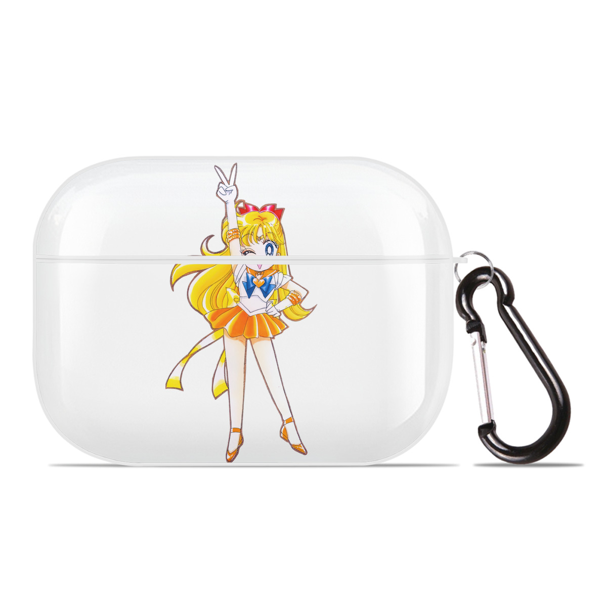 （画像用） 美少女戦士セーラームーン 愛野 美奈子 あいの みなこ Sailor Moon Aino Minako 【AirPods Pro用】ハードシェル保護ケース 耐衝撃・防指紋・カラビナ付き商品仕様