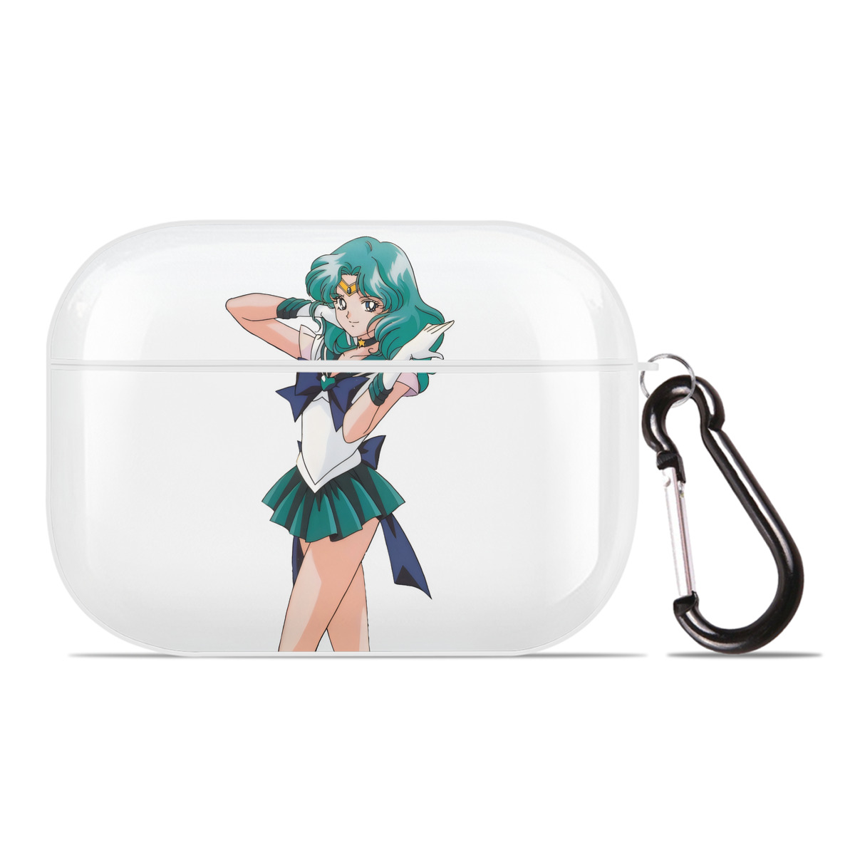 （画像用） 美少女戦士セーラームーン 海王 みちる（かいおう みちる） Sailor Moon Kaiou Michiru 【AirPods Pro用】ハードシェル保護ケース 耐衝撃・防指紋・カラビナ付き商品仕様
