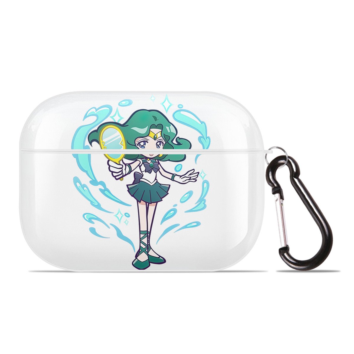 （画像用） 美少女戦士セーラームーン 海王 みちる（かいおう みちる） Sailor Moon Kaiou Michiru 【AirPods Pro用】ハードシェル保護ケース 耐衝撃・防指紋・カラビナ付き商品仕様