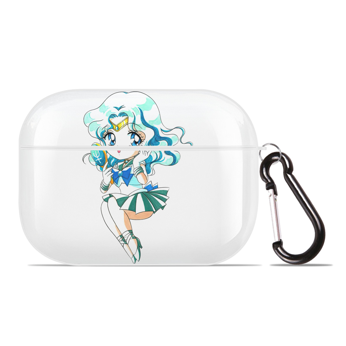 （画像用） 美少女戦士セーラームーン 海王 みちる（かいおう みちる） Sailor Moon Kaiou Michiru 【AirPods Pro用】ハードシェル保護ケース 耐衝撃・防指紋・カラビナ付き商品仕様