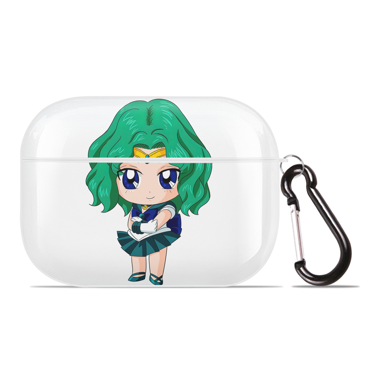 （画像用） 美少女戦士セーラームーン 海王 みちる（かいおう みちる） Sailor Moon Kaiou Michiru 【AirPods Pro用】ハードシェル保護ケース 耐衝撃・防指紋・カラビナ付き商品仕様