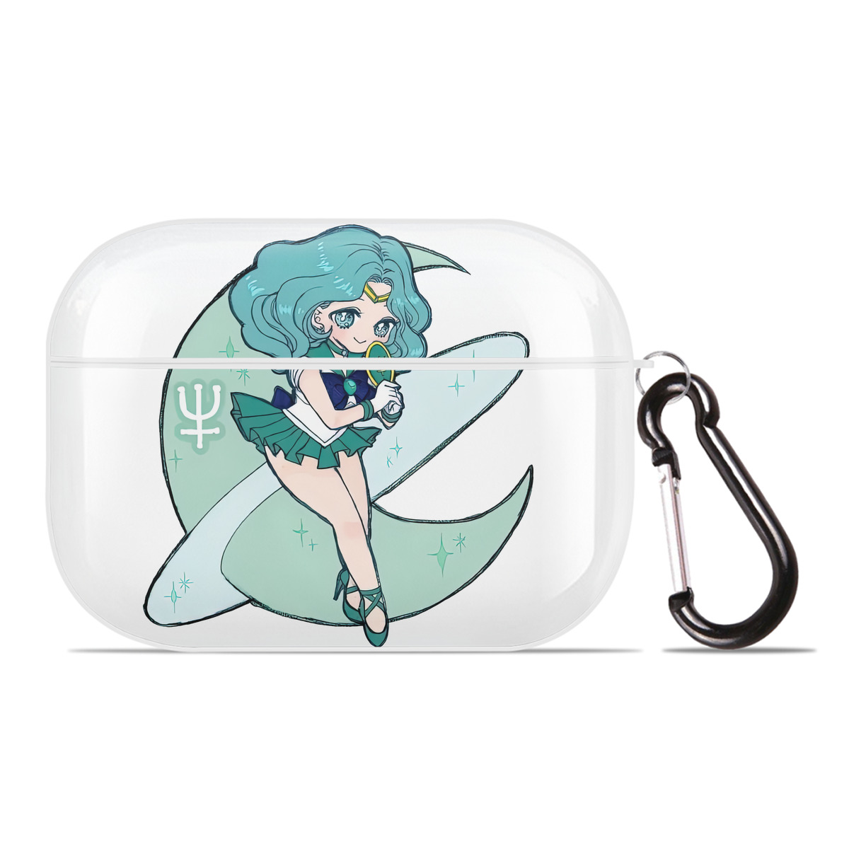 （画像用） 美少女戦士セーラームーン 海王 みちる（かいおう みちる） Sailor Moon Kaiou Michiru 【AirPods Pro用】ハードシェル保護ケース 耐衝撃・防指紋・カラビナ付き商品仕様