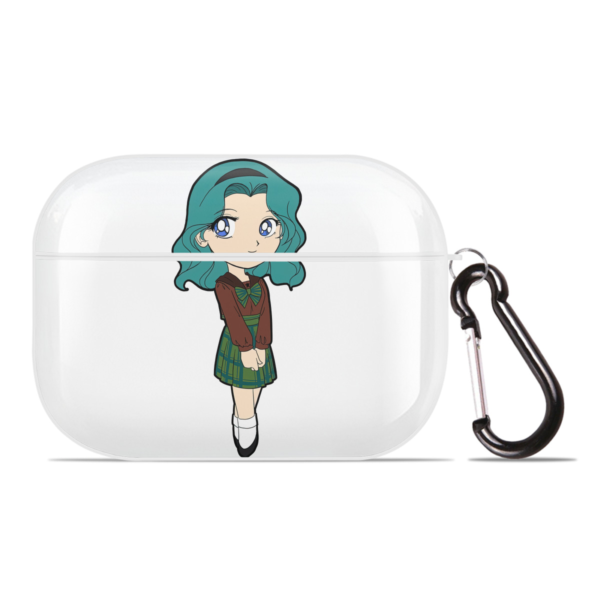 （画像用） 美少女戦士セーラームーン 海王 みちる（かいおう みちる） Sailor Moon Kaiou Michiru 【AirPods Pro用】ハードシェル保護ケース 耐衝撃・防指紋・カラビナ付き商品仕様