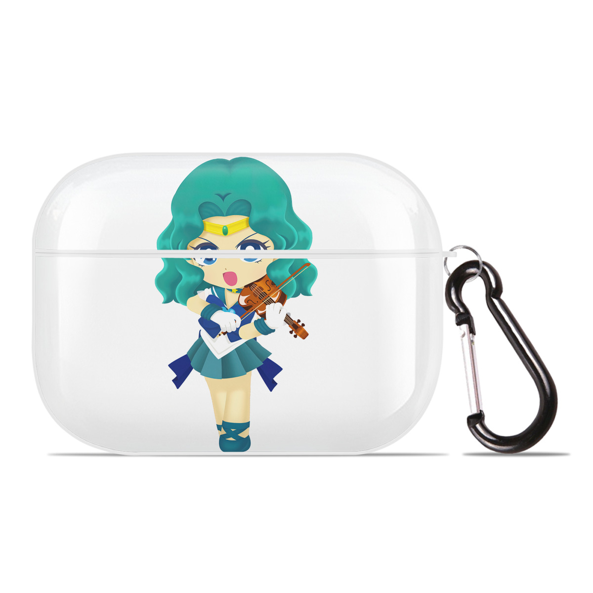 （画像用） 美少女戦士セーラームーン 海王 みちる（かいおう みちる） Sailor Moon Kaiou Michiru 【AirPods Pro用】ハードシェル保護ケース 耐衝撃・防指紋・カラビナ付き商品仕様