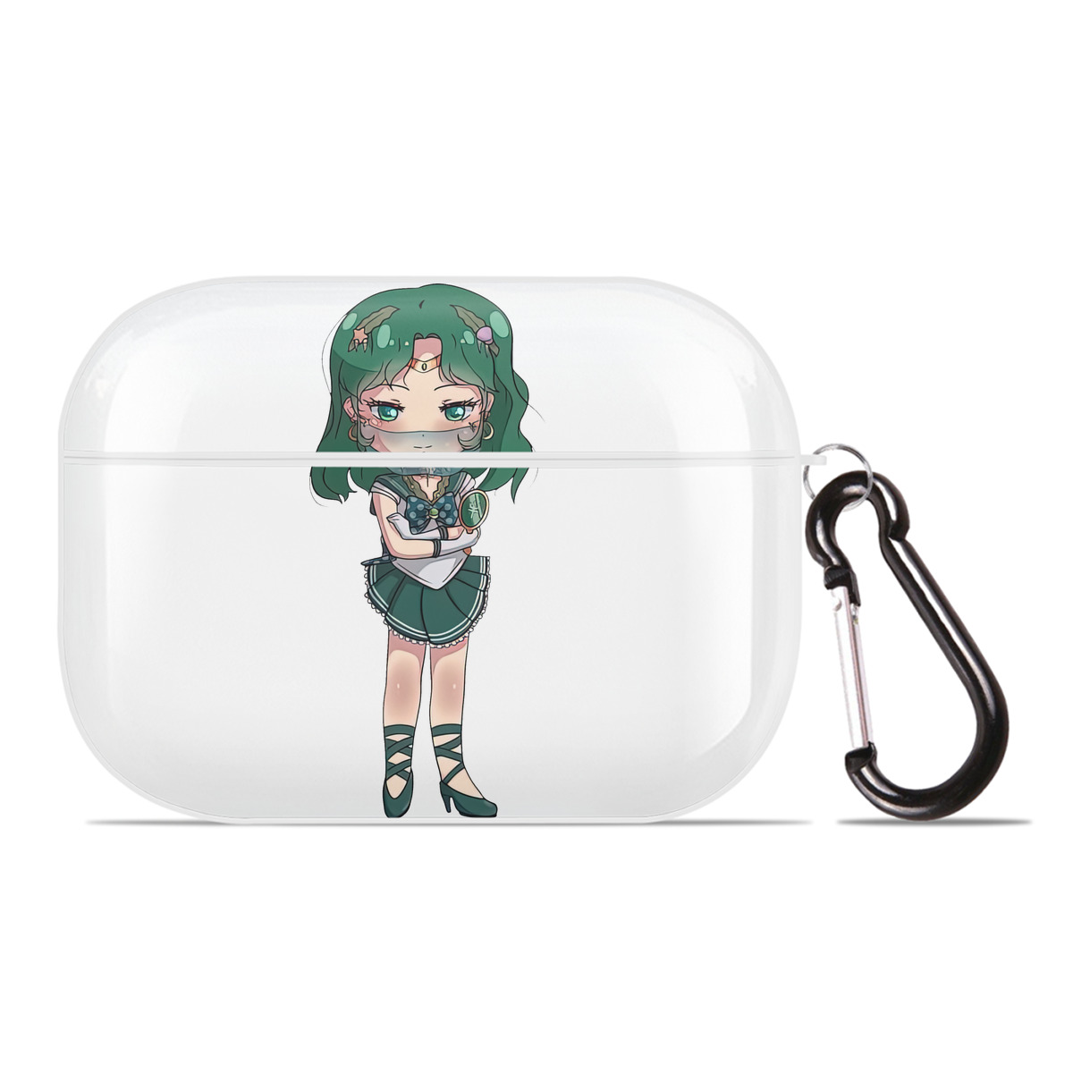 （画像用） 美少女戦士セーラームーン 海王 みちる（かいおう みちる） Sailor Moon Kaiou Michiru 【AirPods Pro用】ハードシェル保護ケース 耐衝撃・防指紋・カラビナ付き商品仕様