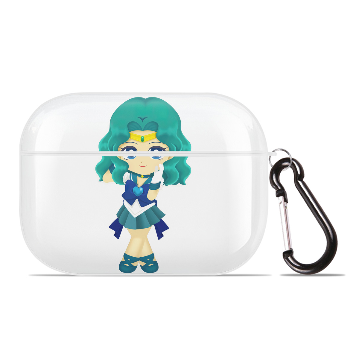 （画像用） 美少女戦士セーラームーン 海王 みちる（かいおう みちる） Sailor Moon Kaiou Michiru 【AirPods Pro用】ハードシェル保護ケース 耐衝撃・防指紋・カラビナ付き商品仕様