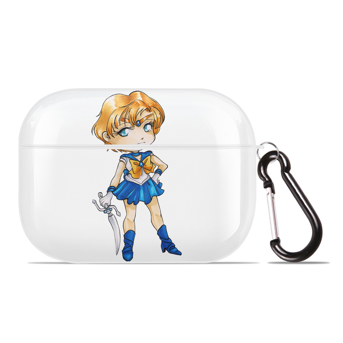 （画像用） 美少女戦士セーラームーン 天王はるか Sailor Moon Tenoh Haruka 【AirPods Pro用】ハードシェル保護ケース 耐衝撃・防指紋・カラビナ付き商品仕様