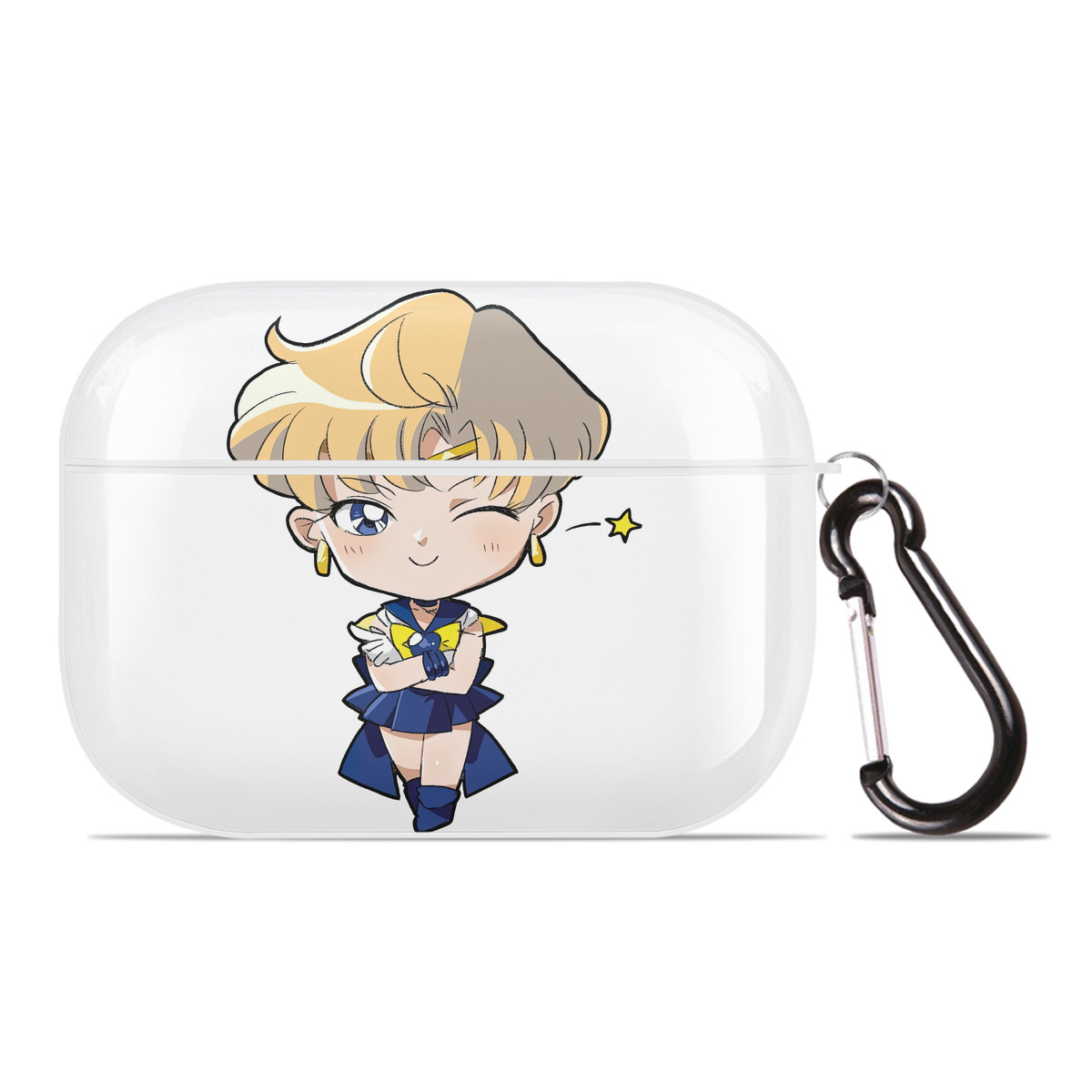 （画像用） 美少女戦士セーラームーン 天王はるか Sailor Moon Tenoh Haruka 【AirPods Pro用】ハードシェル保護ケース 耐衝撃・防指紋・カラビナ付き商品仕様