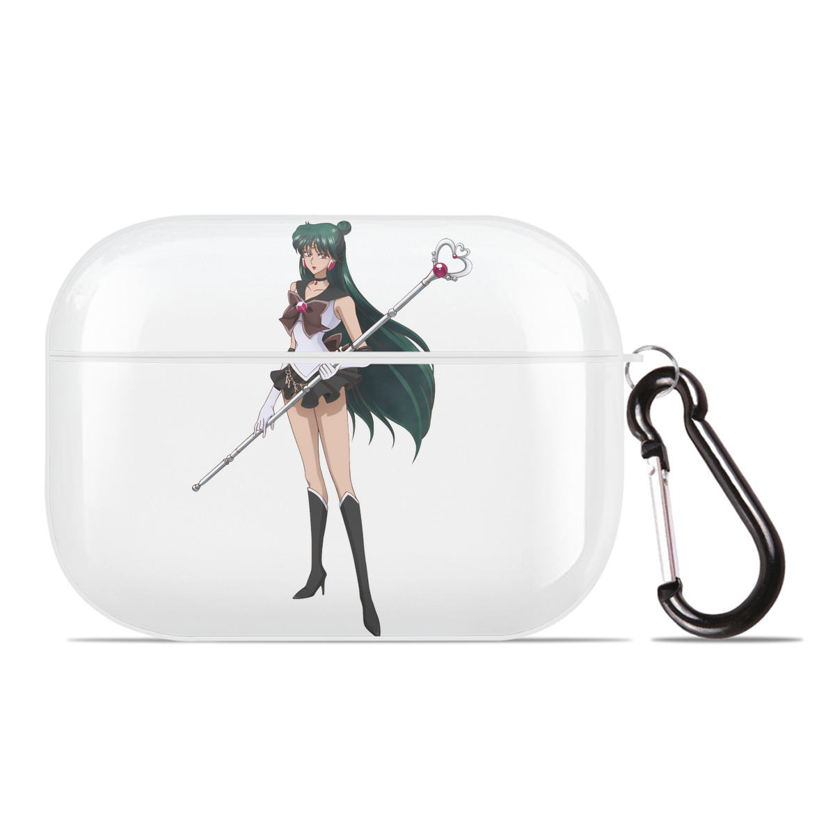（画像用） 美少女戦士セーラームーン 冥王せつな Sailor Moon Meiou Setsuna 【AirPods Pro用】ハードシェル保護ケース 耐衝撃・防指紋・カラビナ付き商品仕様