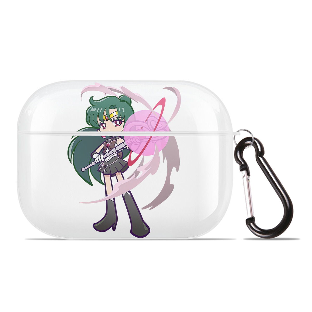 （画像用） 美少女戦士セーラームーン 冥王せつな Sailor Moon Meiou Setsuna 【AirPods Pro用】ハードシェル保護ケース 耐衝撃・防指紋・カラビナ付き商品仕様
