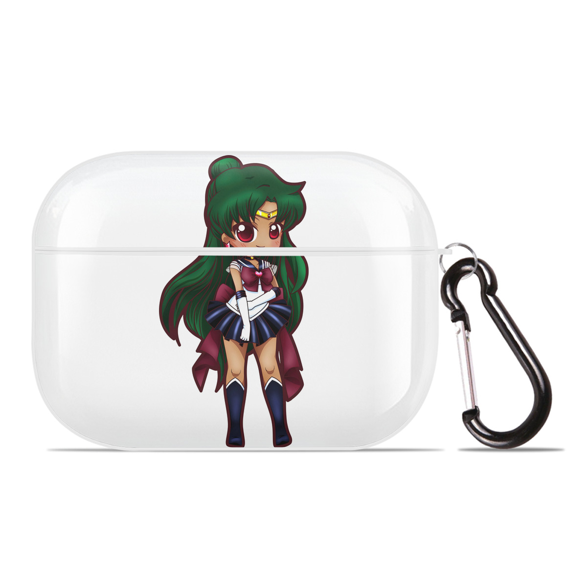 （画像用） 美少女戦士セーラームーン 冥王せつな Sailor Moon Meiou Setsuna 【AirPods Pro用】ハードシェル保護ケース 耐衝撃・防指紋・カラビナ付き商品仕様