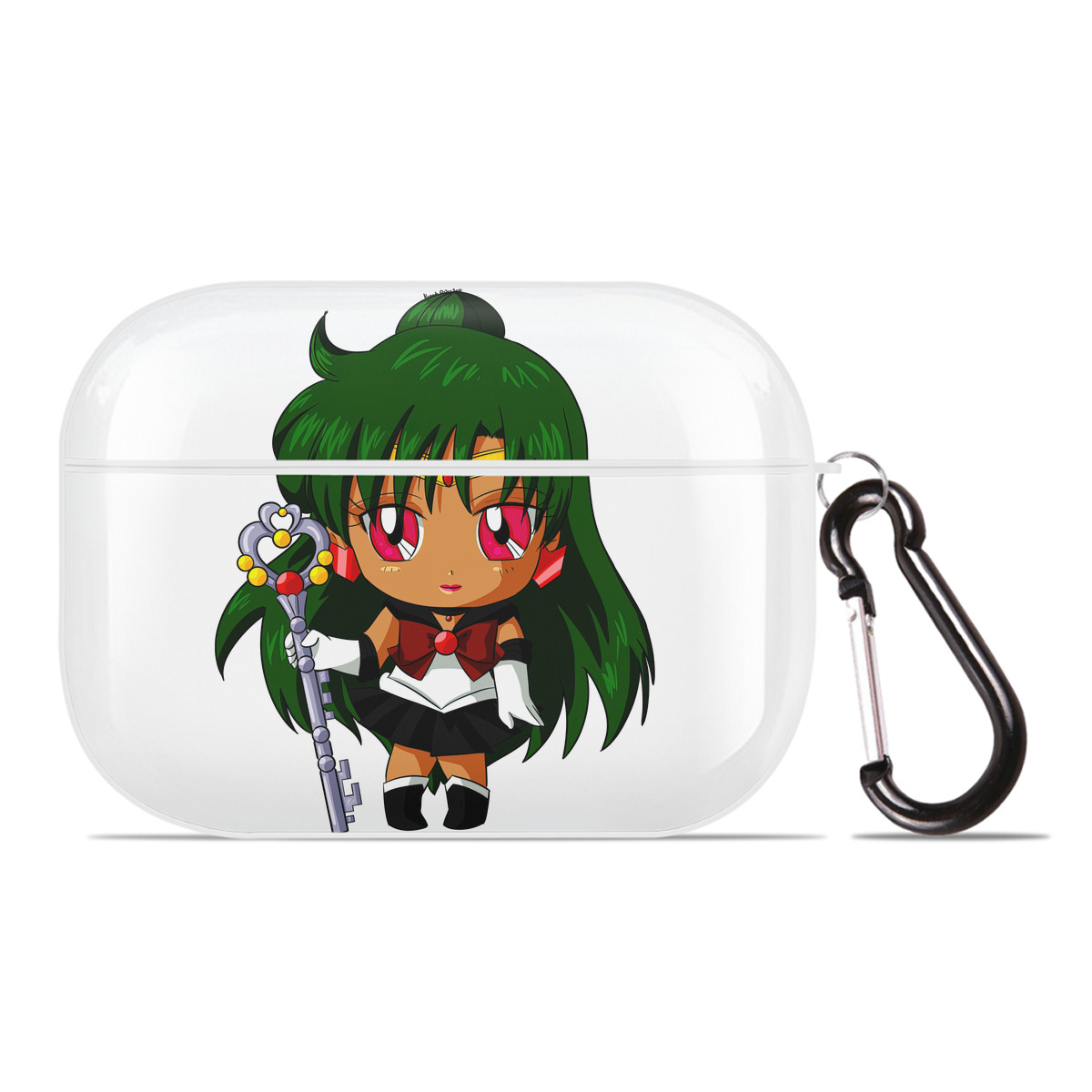 （画像用） 美少女戦士セーラームーン 冥王せつな Sailor Moon Meiou Setsuna 【AirPods Pro用】ハードシェル保護ケース 耐衝撃・防指紋・カラビナ付き商品仕様