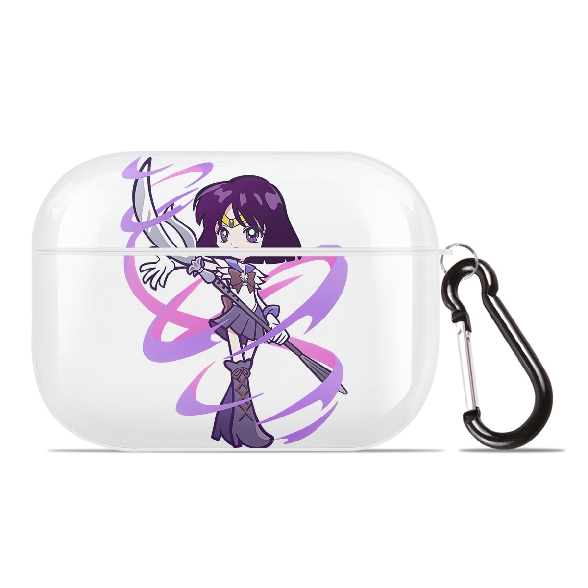 （画像用） 美少女戦士セーラームーン 土萠ほたる Sailor Moon Tomoe Hotaru （セーラーサターン；Sailor Saturn） 【AirPods Pro用】ハードシェル保護ケース 耐衝撃・防指紋・カラビナ付き商品仕様
