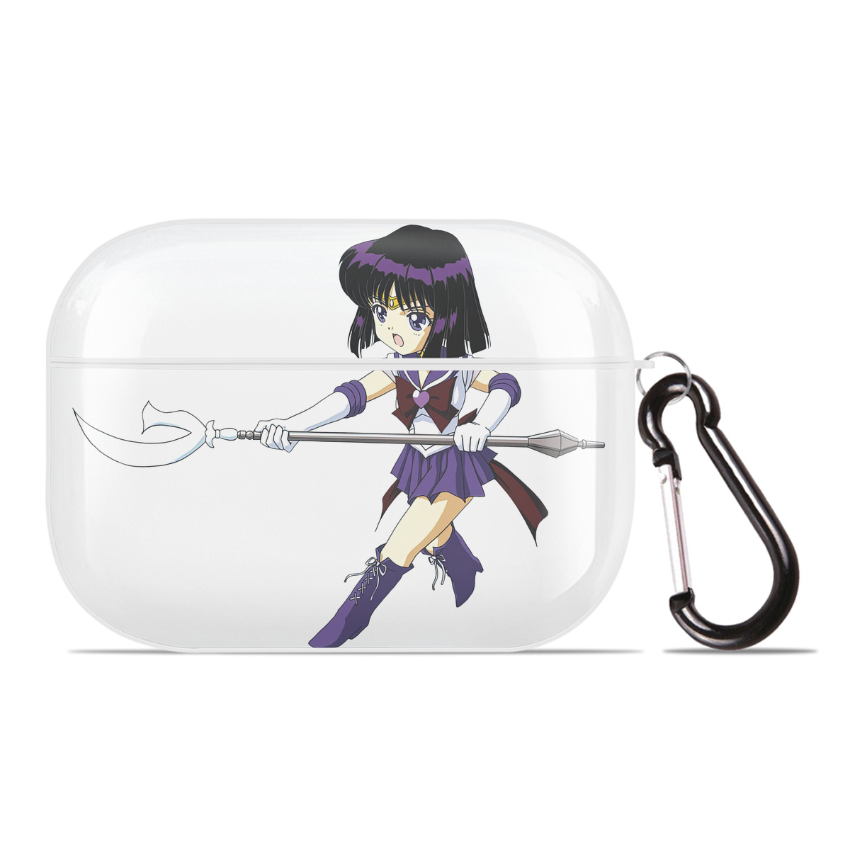 （画像用） 美少女戦士セーラームーン 土萠ほたる Sailor Moon Tomoe Hotaru （セーラーサターン；Sailor Saturn） 【AirPods Pro用】ハードシェル保護ケース 耐衝撃・防指紋・カラビナ付き商品仕様