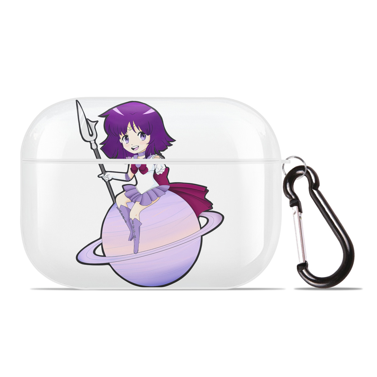 （画像用） 美少女戦士セーラームーン 土萠ほたる Sailor Moon Tomoe Hotaru （セーラーサターン；Sailor Saturn） 【AirPods Pro用】ハードシェル保護ケース 耐衝撃・防指紋・カラビナ付き商品仕様