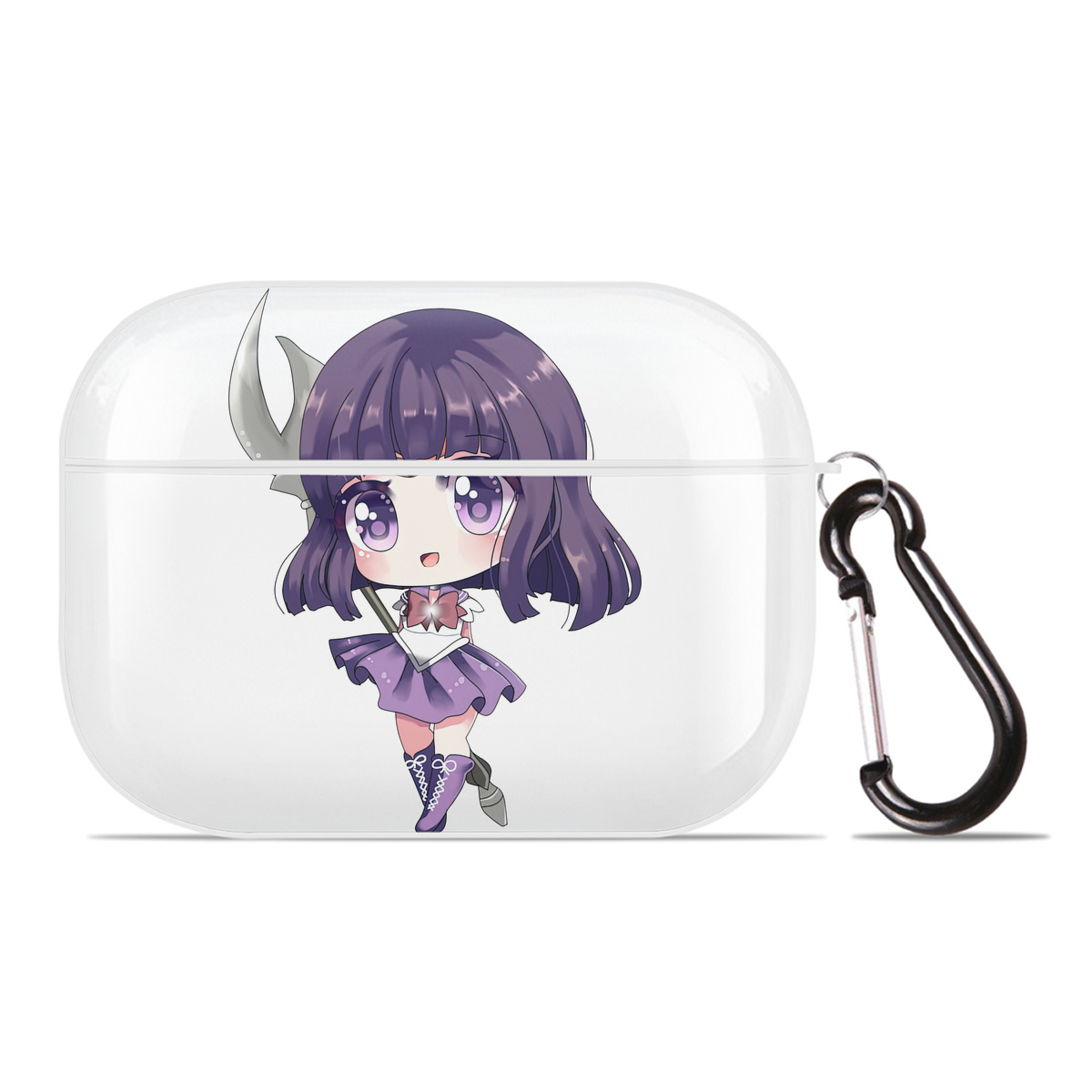 （画像用） 美少女戦士セーラームーン 土萠ほたる Sailor Moon Tomoe Hotaru （セーラーサターン；Sailor Saturn） 【AirPods Pro用】ハードシェル保護ケース 耐衝撃・防指紋・カラビナ付き商品仕様