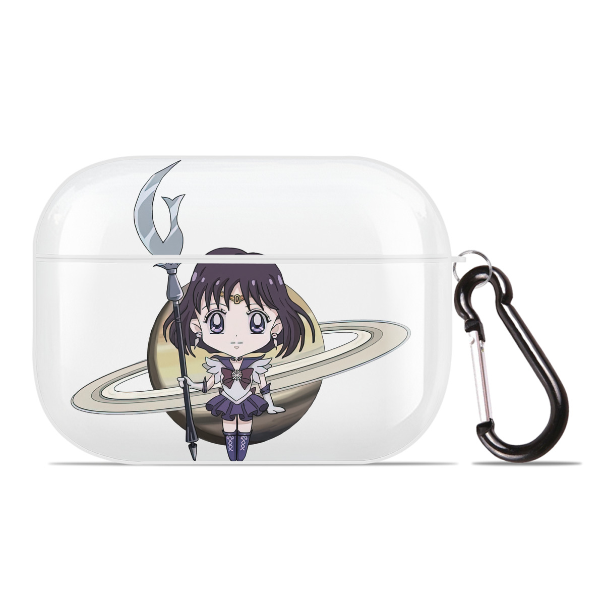 （画像用） 美少女戦士セーラームーン 土萠ほたる Sailor Moon Tomoe Hotaru （セーラーサターン；Sailor Saturn） 【AirPods Pro用】ハードシェル保護ケース 耐衝撃・防指紋・カラビナ付き商品仕様