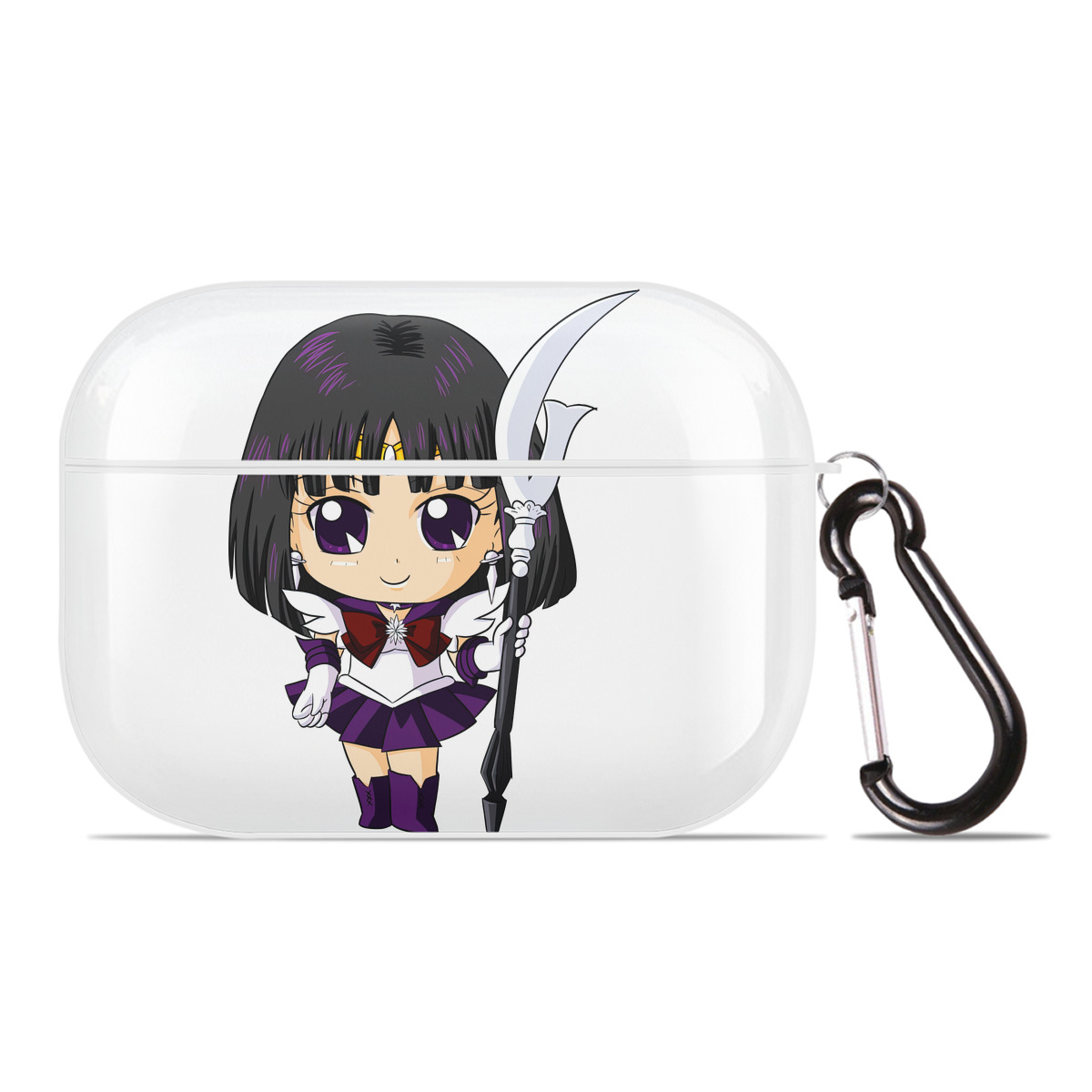 （画像用） 美少女戦士セーラームーン 土萠ほたる Sailor Moon Tomoe Hotaru （セーラーサターン；Sailor Saturn） 【AirPods Pro用】ハードシェル保護ケース 耐衝撃・防指紋・カラビナ付き商品仕様