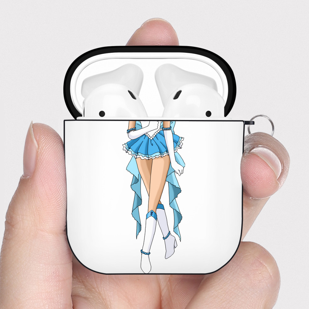 （画像用） 美少女戦士セーラームーン 水野 亜美 みずの あみ Sailor Moon Mizuno Ami AirPods 第2世代保護ケース ハードシェル ブラック 耐衝撃・防指紋・カラビナ付き