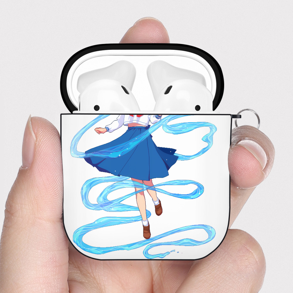 （画像用） 美少女戦士セーラームーン 水野 亜美 みずの あみ Sailor Moon Mizuno Ami AirPods 第2世代保護ケース ハードシェル ブラック 耐衝撃・防指紋・カラビナ付き