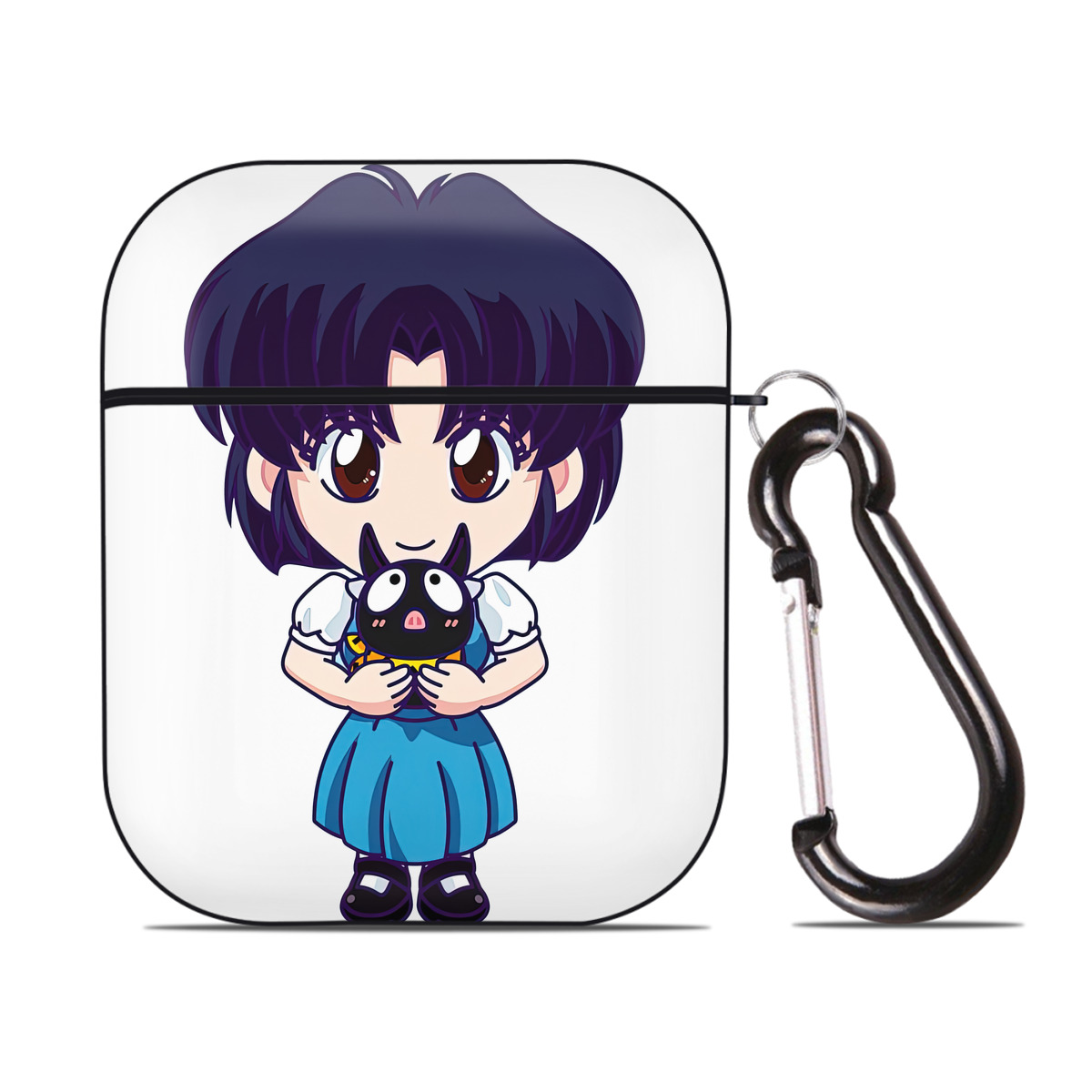 （画像用） 美少女戦士セーラームーン 水野 亜美 みずの あみ Sailor Moon Mizuno Ami AirPods 第2世代保護ケース ハードシェル ブラック 耐衝撃・防指紋・カラビナ付き