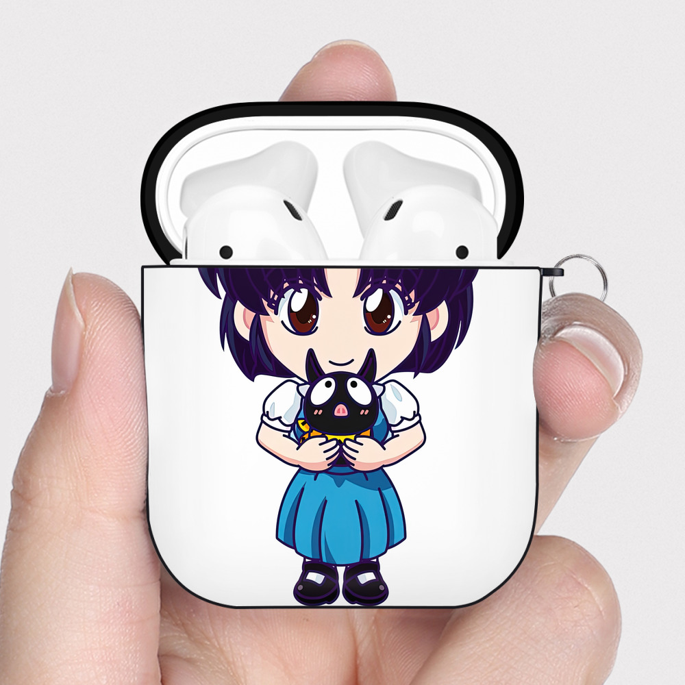 （画像用） 美少女戦士セーラームーン 水野 亜美 みずの あみ Sailor Moon Mizuno Ami AirPods 第2世代保護ケース ハードシェル ブラック 耐衝撃・防指紋・カラビナ付き