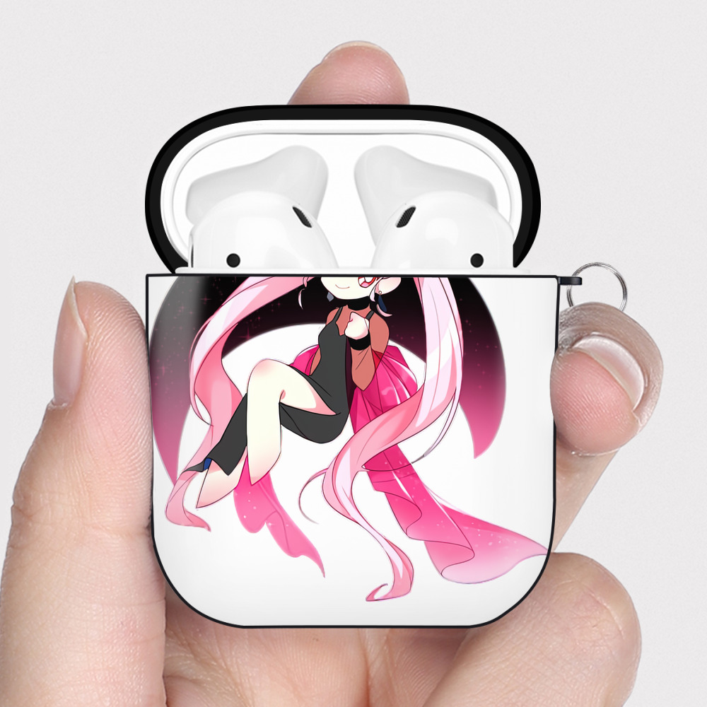 （画像用） 美少女戦士セーラームーン ちびうさ Sailor Moon Chibiusa Tsukino Usagi Small Lady Serenity AirPods 第2世代保護ケース ハードシェル ブラック 耐衝撃・防指紋・カラビナ付き