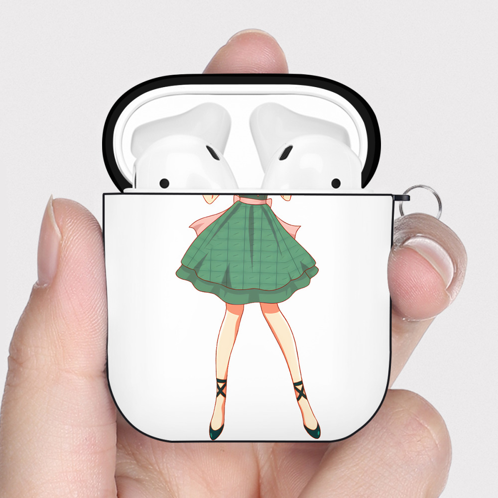 （画像用） 美少女戦士セーラームーン 木野 まこと きの まこと Sailor Moon Kino Makoto （セーラージュピター；Sailor Jupiter） AirPods 第2世代保護ケース ハードシェル ブラック 耐衝撃・防指紋・カラビナ付き