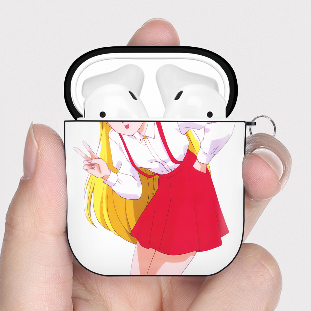 （画像用） 美少女戦士セーラームーン 愛野 美奈子 あいの みなこ Sailor Moon Aino Minako AirPods 第2世代保護ケース ハードシェル ブラック 耐衝撃・防指紋・カラビナ付き