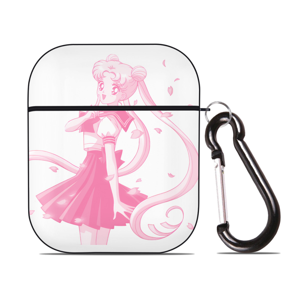 （画像用） 美少女戦士セーラームーン 愛野 美奈子 あいの みなこ Sailor Moon Aino Minako AirPods 第2世代保護ケース ハードシェル ブラック 耐衝撃・防指紋・カラビナ付き