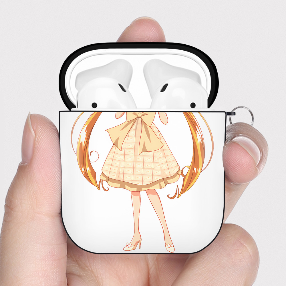 （画像用） 美少女戦士セーラームーン 愛野 美奈子 あいの みなこ Sailor Moon Aino Minako AirPods 第2世代保護ケース ハードシェル ブラック 耐衝撃・防指紋・カラビナ付き