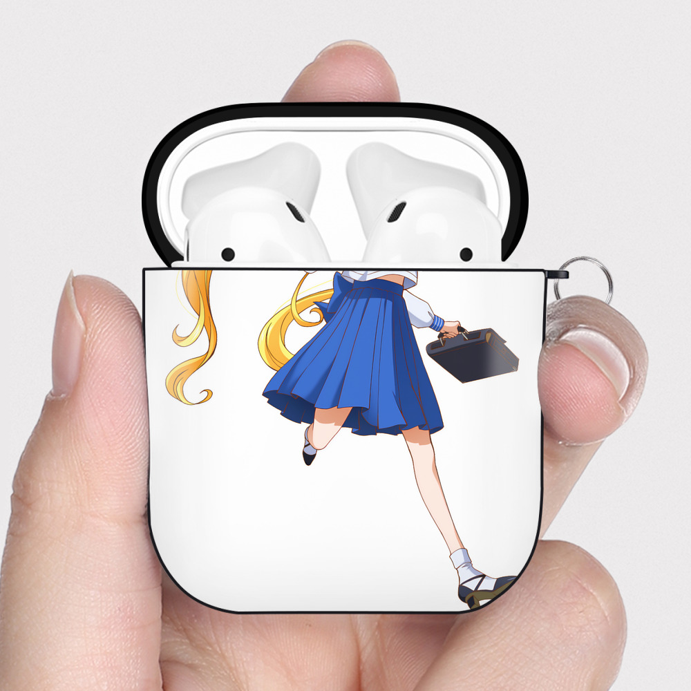 （画像用） 美少女戦士セーラームーン 愛野 美奈子 あいの みなこ Sailor Moon Aino Minako AirPods 第2世代保護ケース ハードシェル ブラック 耐衝撃・防指紋・カラビナ付き