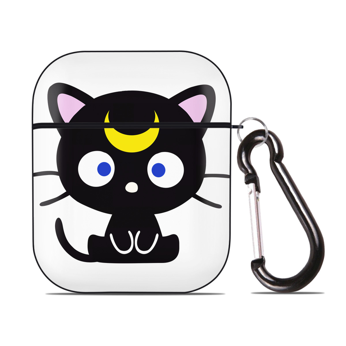 （画像用） 美少女戦士セーラームーン Sailor Moon AirPods 第2世代保護ケース ハードシェル ブラック 耐衝撃・防指紋・カラビナ付き