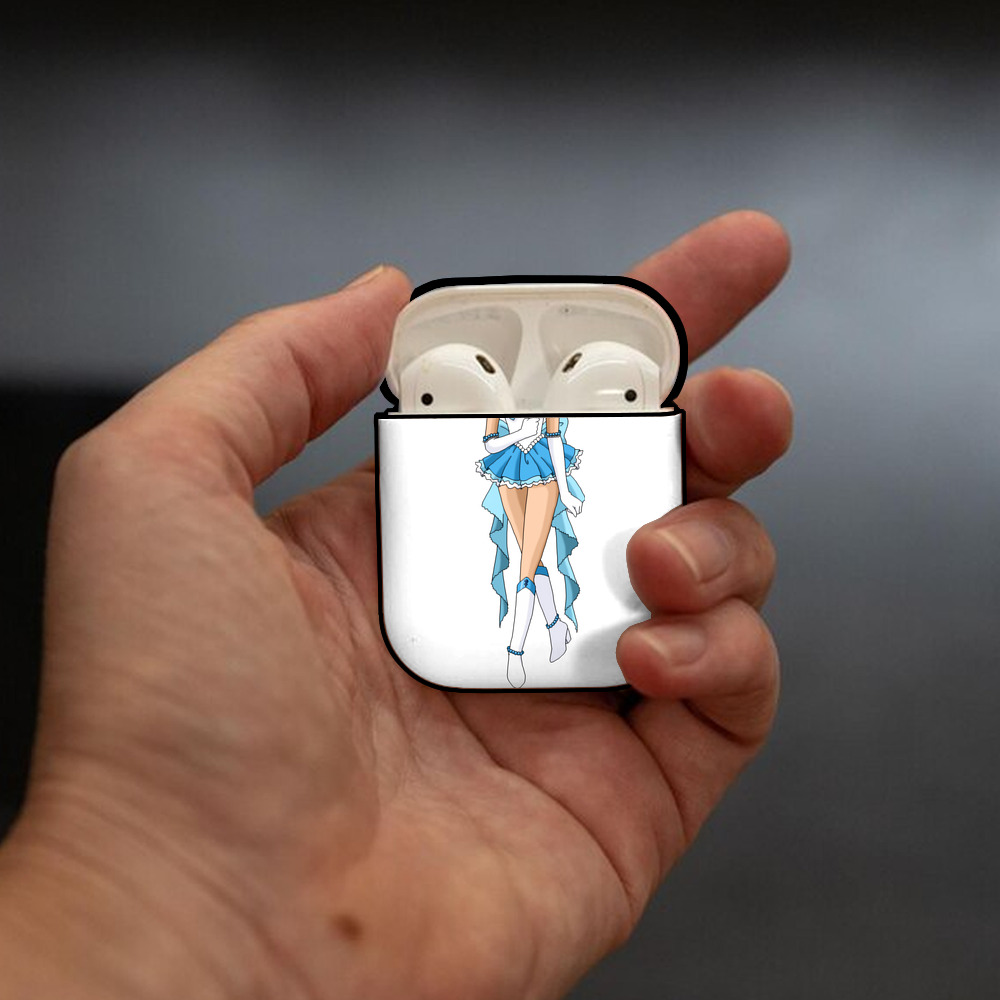 美少女戦士セーラームーン 水野 亜美 みずの あみ Sailor Moon Mizuno Ami AirPods 第2世代保護ケース ハードシェル ブラック 耐衝撃・防指紋・カラビナ付き