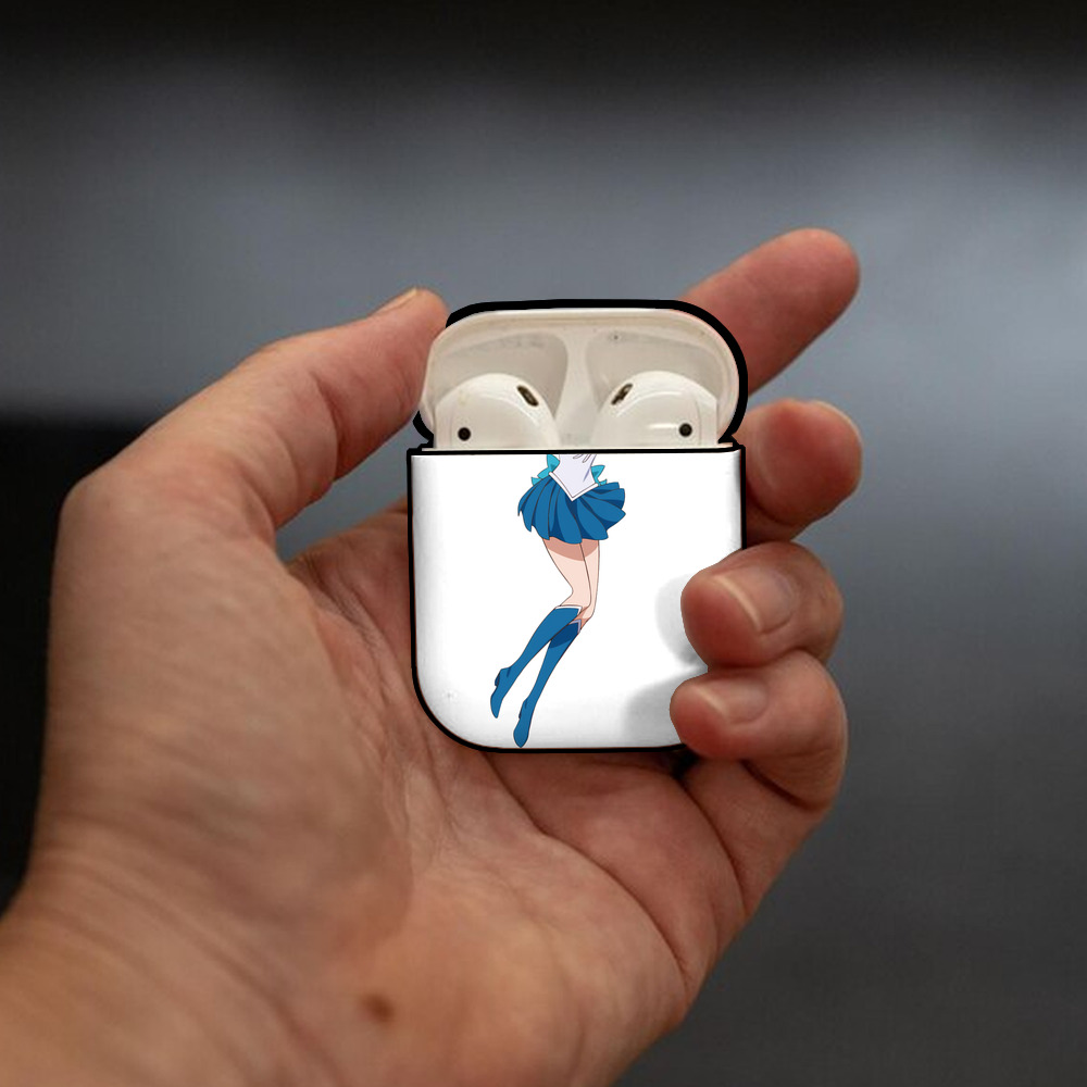 美少女戦士セーラームーン 水野 亜美 みずの あみ Sailor Moon Mizuno Ami AirPods 第2世代保護ケース ハードシェル ブラック 耐衝撃・防指紋・カラビナ付き