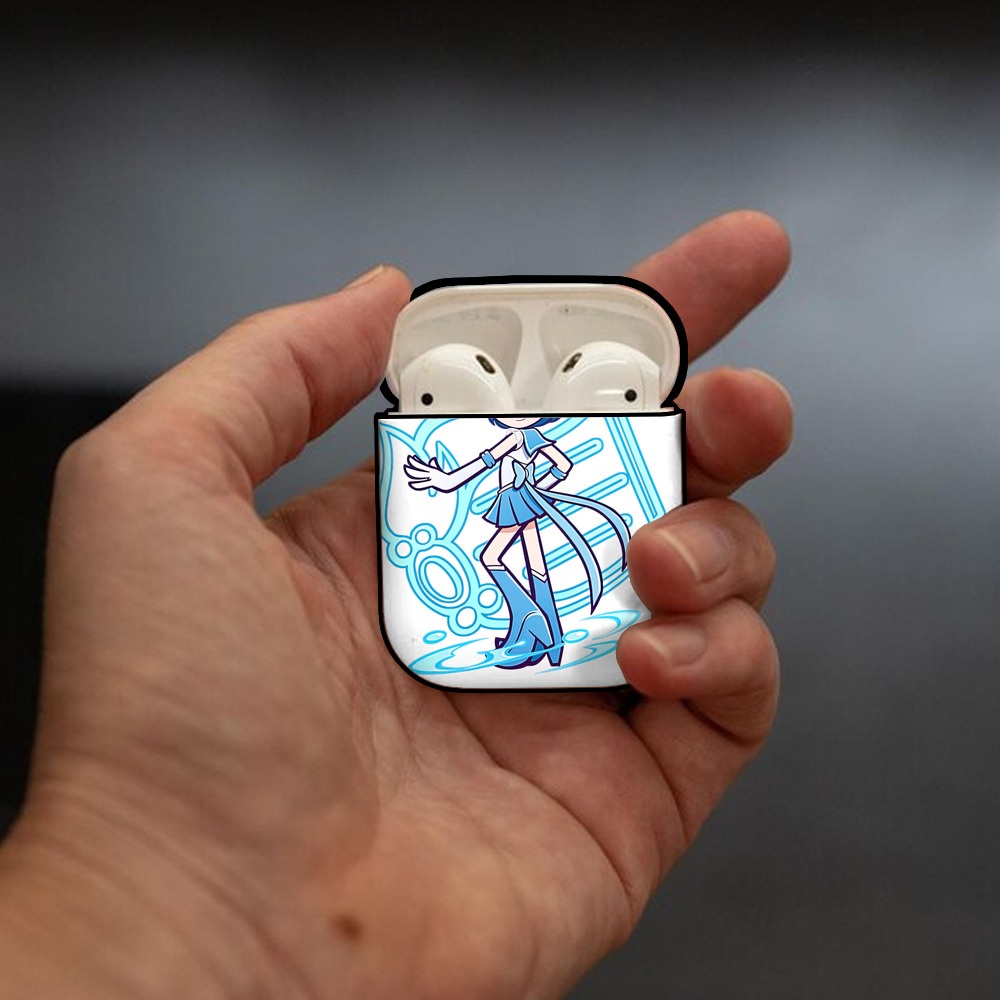 美少女戦士セーラームーン 水野 亜美 みずの あみ Sailor Moon Mizuno Ami AirPods 第2世代保護ケース ハードシェル ブラック 耐衝撃・防指紋・カラビナ付き