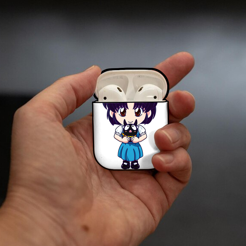 美少女戦士セーラームーン 水野 亜美 みずの あみ Sailor Moon Mizuno Ami AirPods 第2世代保護ケース ハードシェル ブラック 耐衝撃・防指紋・カラビナ付き