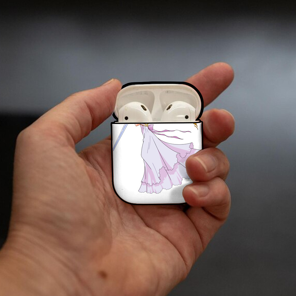 美少女戦士セーラームーン 愛野 美奈子 あいの みなこ Sailor Moon Aino Minako AirPods 第2世代保護ケース ハードシェル ブラック 耐衝撃・防指紋・カラビナ付き