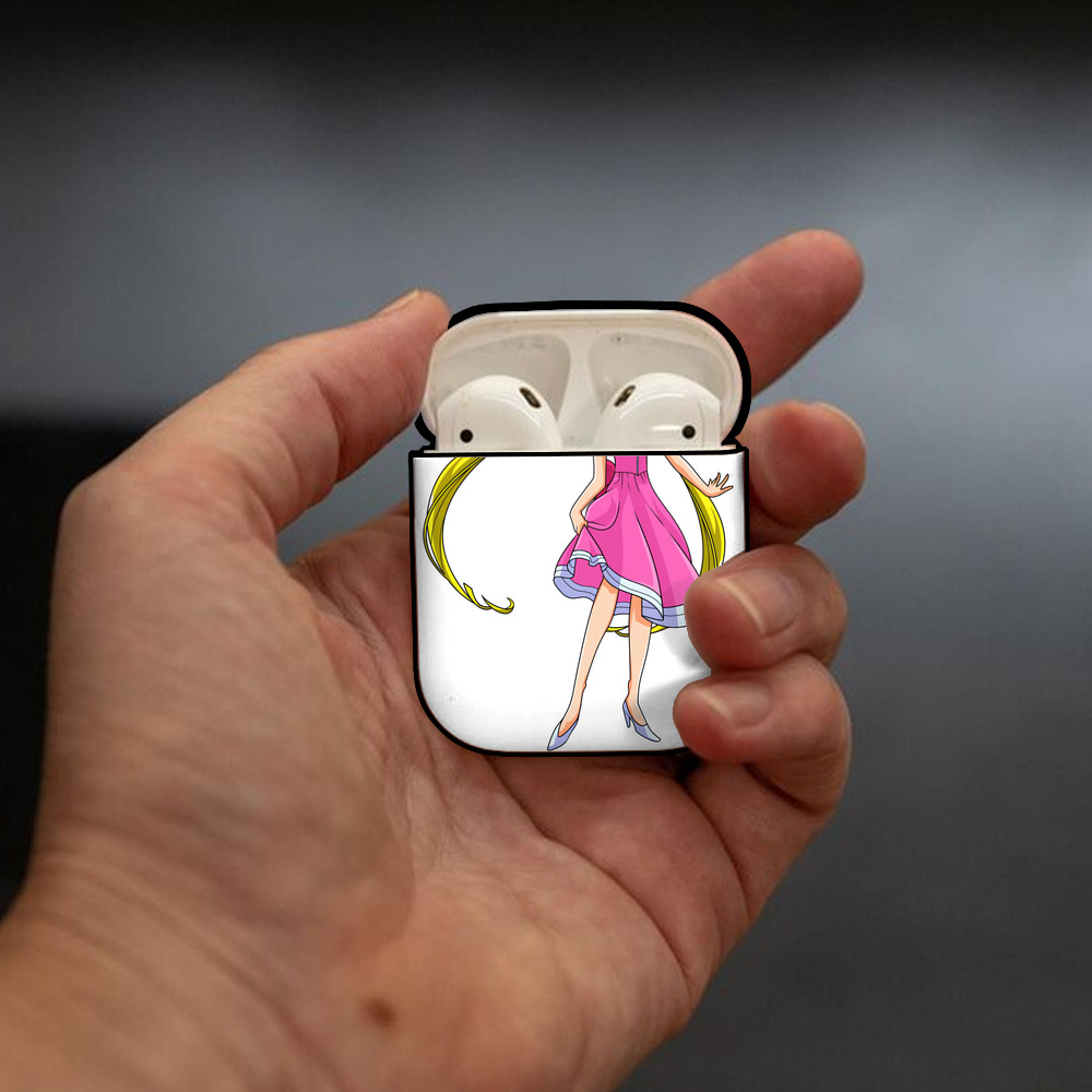 美少女戦士セーラームーン 愛野 美奈子 あいの みなこ Sailor Moon Aino Minako AirPods 第2世代保護ケース ハードシェル ブラック 耐衝撃・防指紋・カラビナ付き