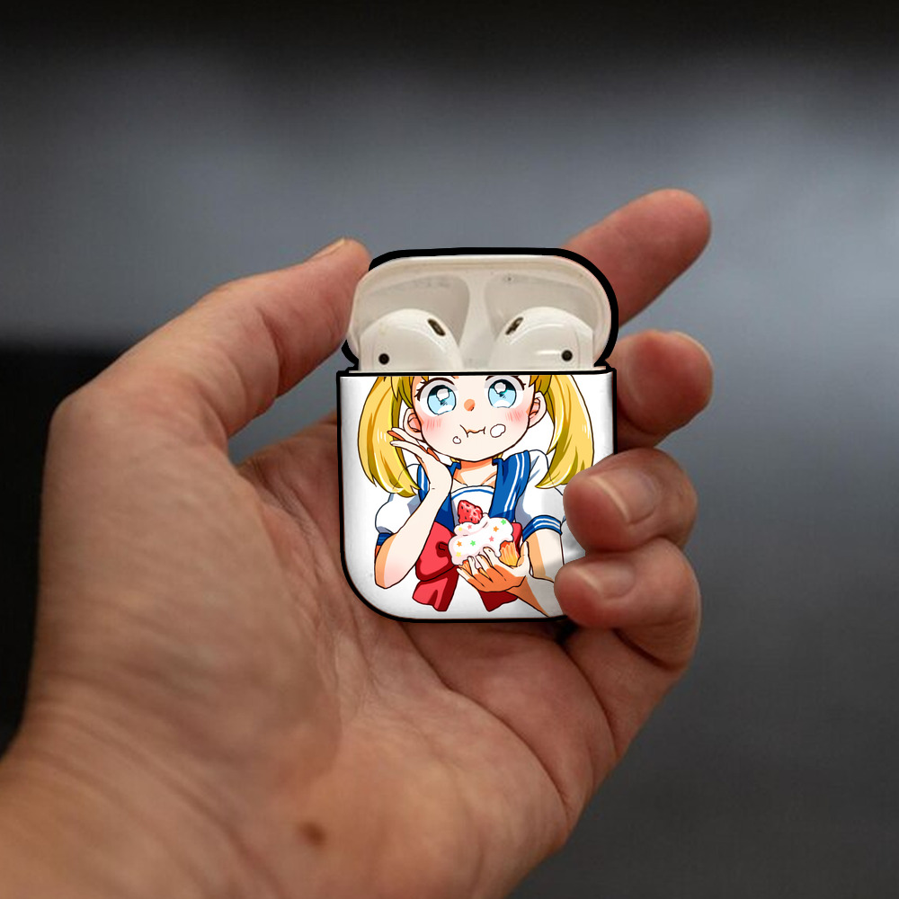 美少女戦士セーラームーン 愛野 美奈子 あいの みなこ Sailor Moon Aino Minako AirPods 第2世代保護ケース ハードシェル ブラック 耐衝撃・防指紋・カラビナ付き
