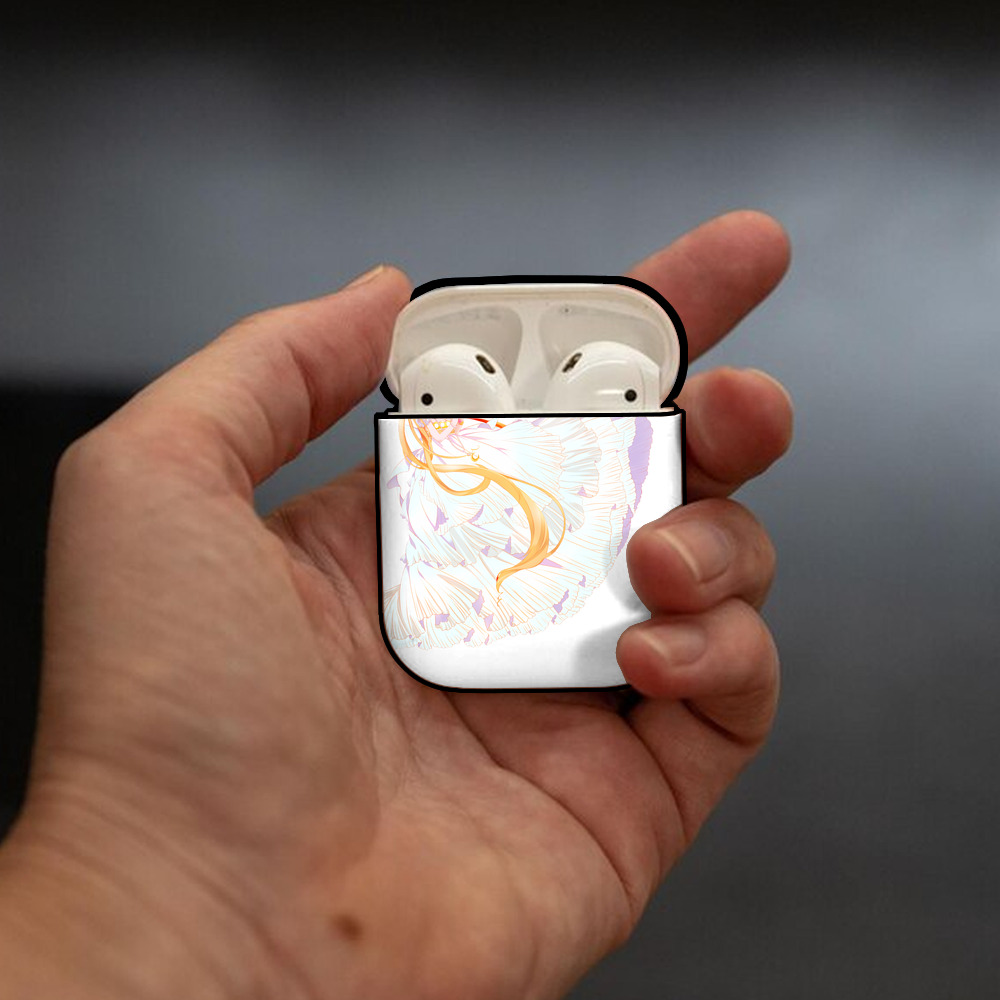 美少女戦士セーラームーン 愛野 美奈子 あいの みなこ Sailor Moon Aino Minako AirPods 第2世代保護ケース ハードシェル ブラック 耐衝撃・防指紋・カラビナ付き