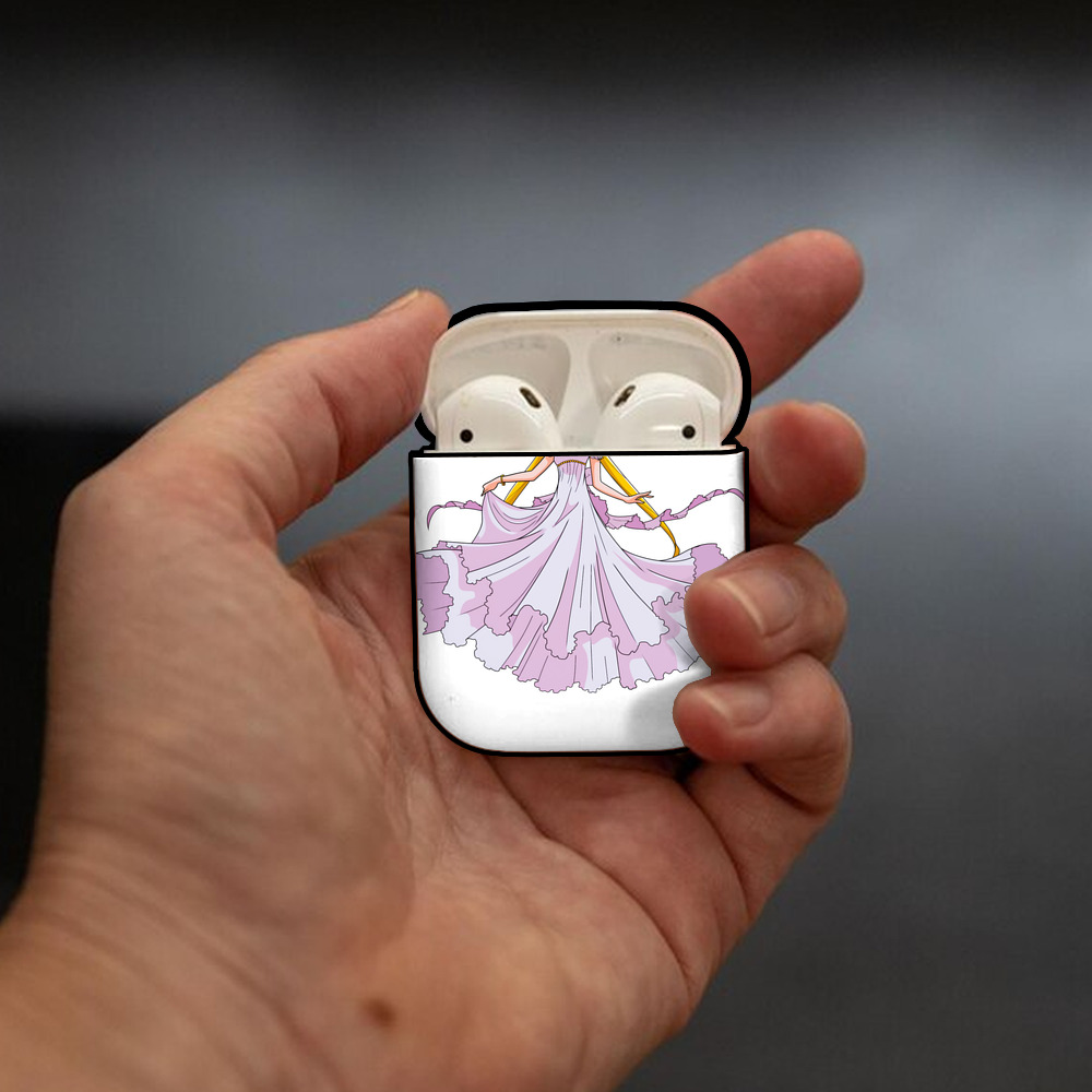 美少女戦士セーラームーン 愛野 美奈子 あいの みなこ Sailor Moon Aino Minako AirPods 第2世代保護ケース ハードシェル ブラック 耐衝撃・防指紋・カラビナ付き