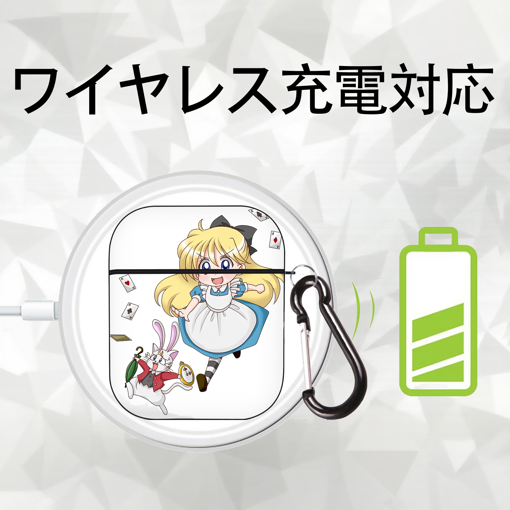 美少女戦士セーラームーン 愛野 美奈子 あいの みなこ Sailor Moon Aino Minako AirPods 第2世代保護ケース ハードシェル ブラック 耐衝撃・防指紋・カラビナ付き