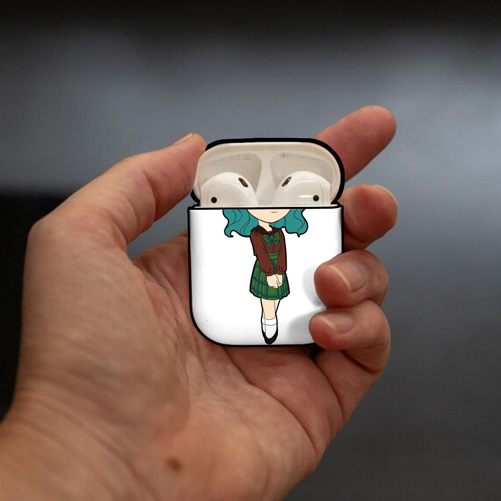 美少女戦士セーラームーン 海王 みちる（かいおう みちる） Sailor Moon Kaiou Michiru AirPods 第2世代保護ケース ハードシェル ブラック 耐衝撃・防指紋・カラビナ付き